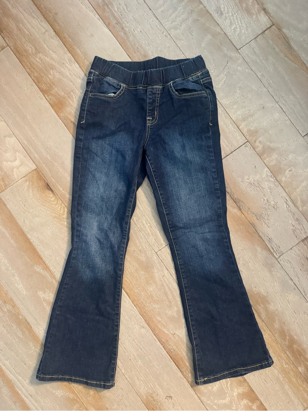 Cat & Jack Dark Blue Flare Jeans with Elastic Waist